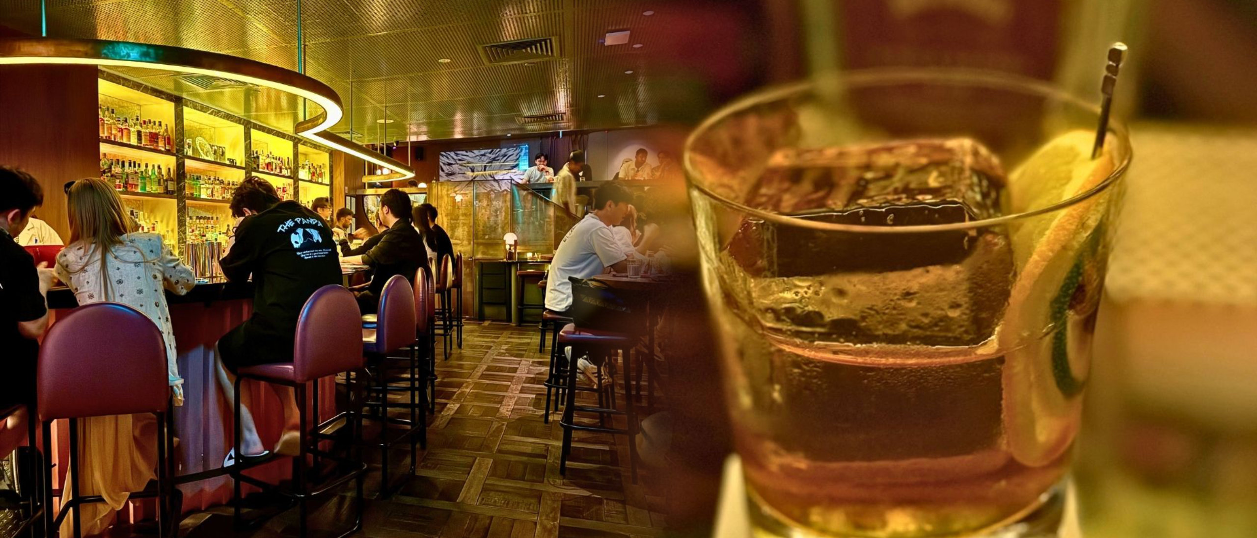 The bar counter at Jigger & Pony, Singapore