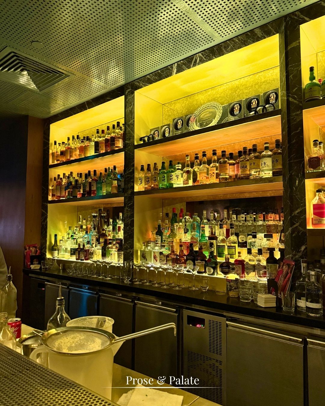 Bartenders at work behind the counter