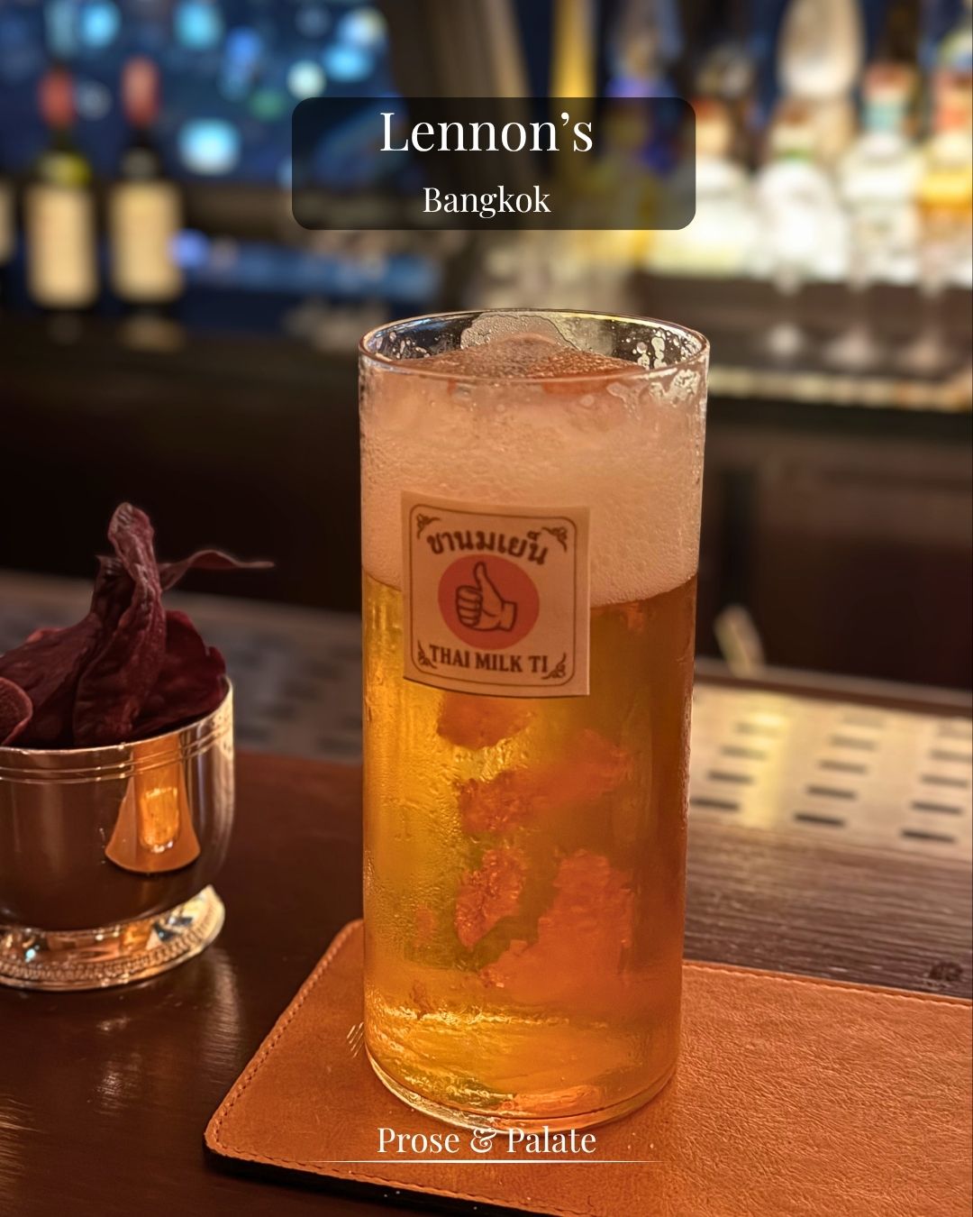 A cocktail at Lennon's, Bangkok