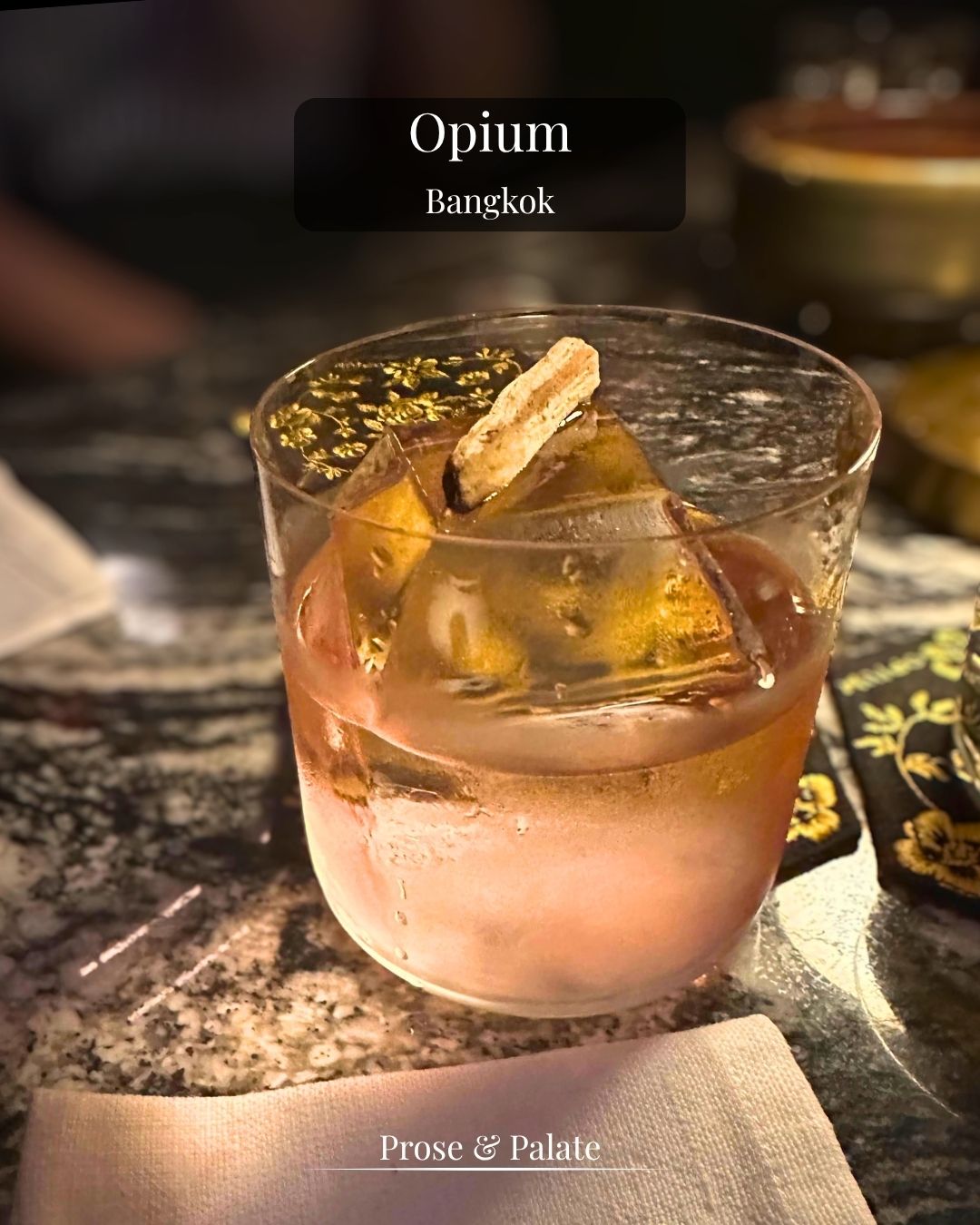 A cocktail at Opium, Bangkok